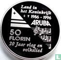 Aruba 50 florin 1996 (PROOF) "20th anniversary Flag and anthem and 10th anniversary Status Aparte" - Afbeelding 1