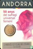 Andorra 2 euro 2020 (coincard - Govern d'Andorra) "50 years of women's universal suffrage" - Afbeelding 1