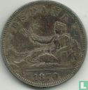 Spanje 2 peseta 1870 (1873) - Afbeelding 1