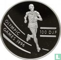 Djibouti 100 francs 1994 (PROOF) "1996 Summer Olympics in Atlanta" - Image 2