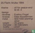 Aruba 25 florin 1994 (PROOF) "Oil for peace - End of World War II" - Afbeelding 3