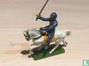 Knight on horseback with sword in the air - Image 1