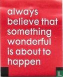 always believe that something wonderful is about to happen - Image 1