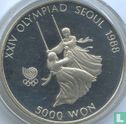 South Korea 5000 won 1987 "1988 Summer Olympics in Seoul - Girls on swing contest" - Image 2