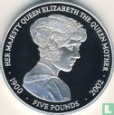 Jersey 5 pounds 2002 (PROOF - silver) "Death of the Queen Mother" - Image 2