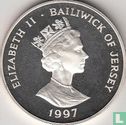 Jersey 5 pounds 1997 (PROOF) "50th Wedding anniversary of Queen Elizabeth II and Prince Philip" - Image 1