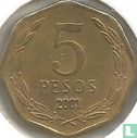 Chile 5 pesos 2001 (type 1) - Image 1