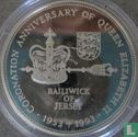 Jersey 2 pounds 1993 (PROOF - zilver) "40th anniversary Coronation of Queen Elizabeth II" - Afbeelding 1