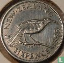 Nieuw-Zeeland 6 pence 1955 - Afbeelding 1