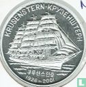North Korea 1 won 2001 (PROOF - aluminum) "75 years of the sailing ship Krusenstern" - Image 1
