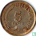 Singapore 5 cents 1982 (acier recouvert de cuivre-nickel) - Image 1