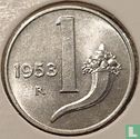 Italy 1 lira 1953 - Image 1