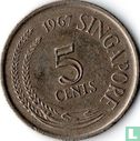 Singapore 5 cents 1967 - Image 1