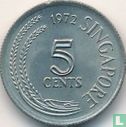 Singapour 5 cents 1972 - Image 1