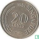 Singapour 20 cents 1981 - Image 1