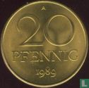 GDR 20 pfennig 1989 - Image 1