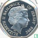 Jersey 50 pence 2003 (PROOF) "50 years Coronation of Queen Elizabeth II - Regalia in quatrilobe" - Afbeelding 1