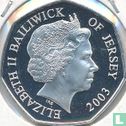 Jersey 50 Pence 2003 (PP) "50 years Coronation of Queen Elizabeth II - Archbishop crowning Queen" - Bild 1