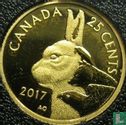 Canada 25 cents 2017 (PROOF) "Arctic hare" - Image 1
