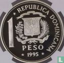 Dominicaanse Republiek 1 peso 1995 (PROOF) "50 years United Nations" - Afbeelding 1