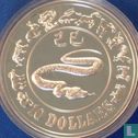 Singapore 10 dollars 1989 (PROOF) "Year of the Snake" - Afbeelding 2