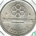 Singapore 5 dollars 1973 "Southeast Asian Games in Singapore" - Image 2