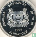 Singapore 5 dollars 1997 (PROOF) "50th anniversary of Singapore Airlines" - Image 1