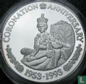 Turks- und Caicosinseln 20 Crown 1993 (PP) "40th anniversary Coronation of Queen Elizabeth II - Queen on throne" - Bild 2