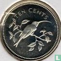Belize 10 cents 1974 (PROOF - zilver) "Long-tailed hermit" - Afbeelding 2