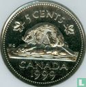 Canada 5 cents 1999 (cuivre-nickel - avec W) - Image 1