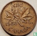 Canada 1 cent 1953 (with shoulder strap) - Image 1