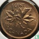 Canada 1 cent 1965 (large beads - pointed 5) - Image 1