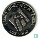 Italië 5000 Lire - Casino Municipale Venice - Afbeelding 2