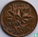 Canada 1 cent 1955 (met schouderriem) - Afbeelding 1