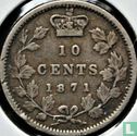 Canada 10 cents 1871 (without H) - Image 1