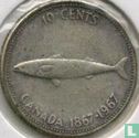 Canada 10 cents 1967 (silver 500 ‰) "100th anniversary of Canadian confederation" - Image 1