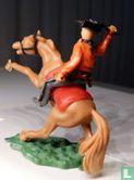 Cowboy on horseback (red) - Image 2