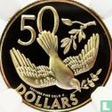 British Virgin Islands 50 dollars 1980 (PROOF) "Golden dove of Christmas" - Image 2