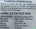 Rwanda 50 francs 2020 "Bushbaby" - Afbeelding 3