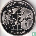 Gambia 20 dalasis 1994 (PROOF) "Football World Cup in USA" - Afbeelding 2