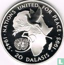 The Gambia 20 dalasis 1995 (PROOF) "50th anniversary of the United Nations" - Image 2
