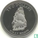 Pitcairneilanden 2 dollars 2010 (PROOF) "Sailing ship HMAV Bounty" - Afbeelding 2
