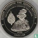 Pitcairneilanden 1 dollar 1997 "Queen Elizabeth the Queen Mother - Order of the Garter" - Afbeelding 2
