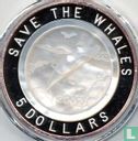 Pitcairneilanden 5 dollars 2002 (PROOF) "Save the whales" - Afbeelding 1