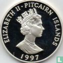 Pitcairneilanden 5 dollars 1997 (PROOF) "Queen Elizabeth the Queen Mother - Order of the Garter" - Afbeelding 1