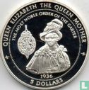 Pitcairneilanden 5 dollars 1997 (PROOF) "Queen Elizabeth the Queen Mother - Order of the Garter" - Afbeelding 2