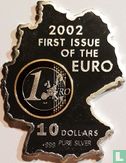 Nauru 10 dollars 2002 (PROOF) "First issue of the Euro - Germany" - Afbeelding 1