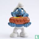 Schlumpf mit Hotdog