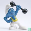 Burly Smurf with dumb-bell  - Image 1