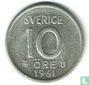 Sweden 10 öre 1961 (U) - Image 1